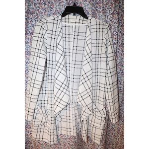 Lush Black/White Blazer Jacket